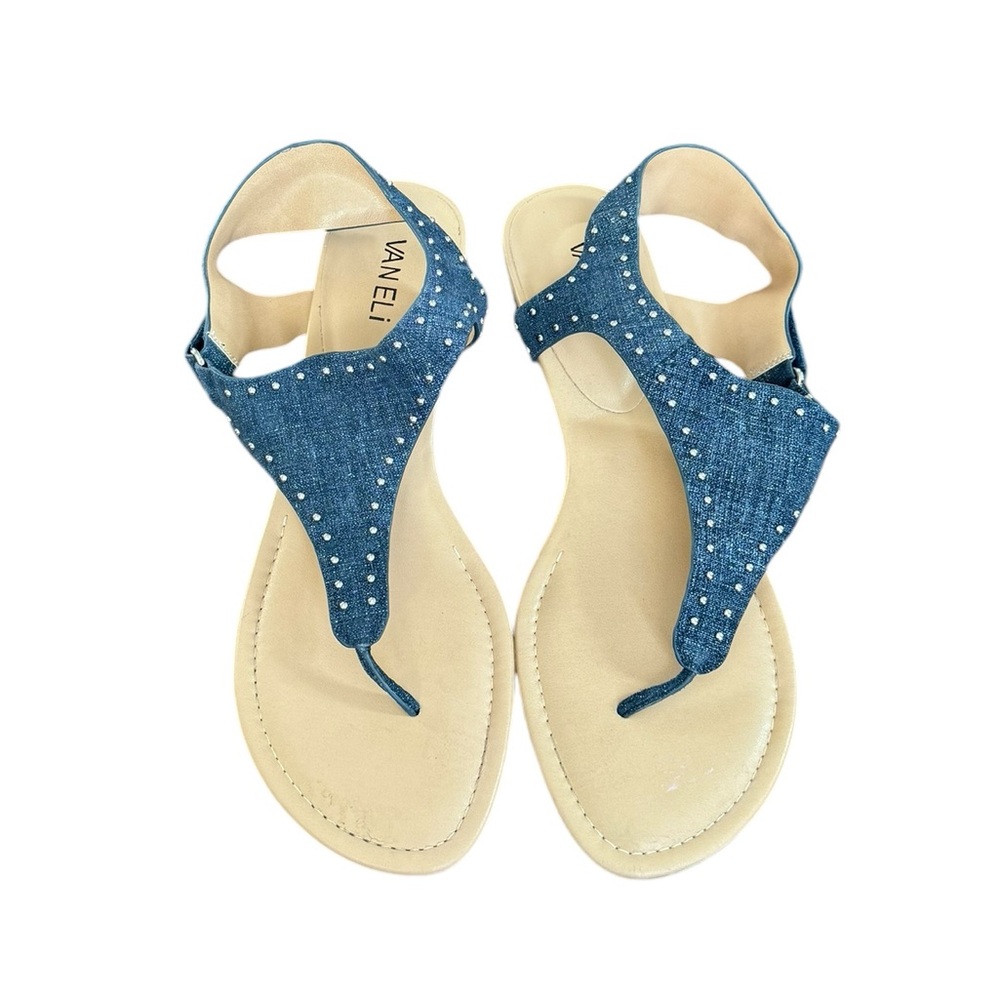 Vaneli Yalena Jeans Lino Thong Sandals Size 10